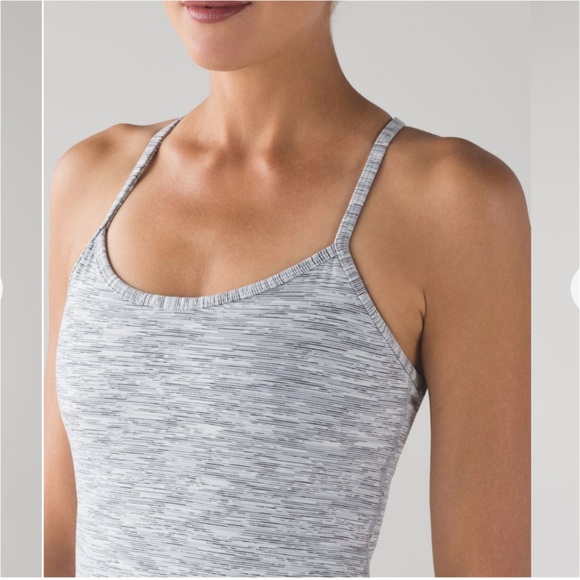 lululemon athletica Tops - NWT Power Y Tank in Wee Are From Space Ice Grey Alpine White - Size 10
